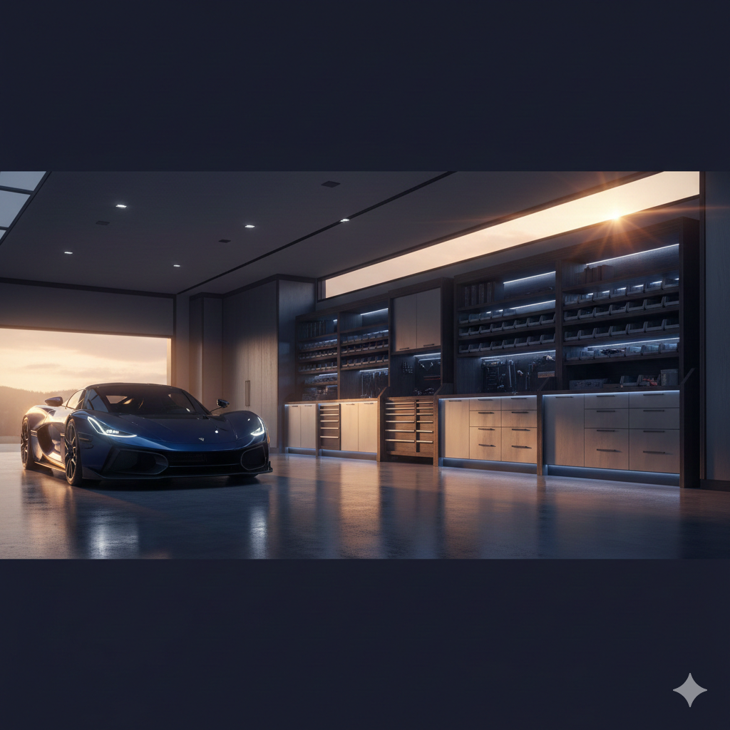 Luxury organized garage